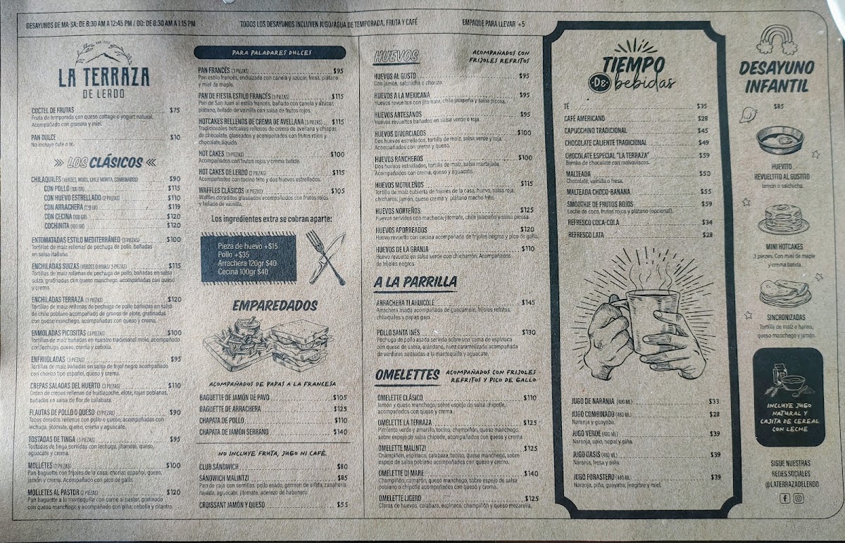 La Terraza de Lerdo Menu - Image 1