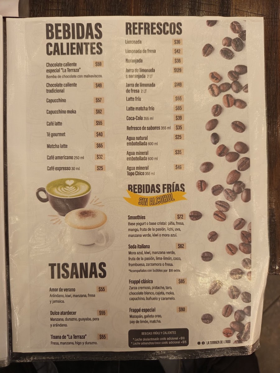 La Terraza de Lerdo Menu - Image 3